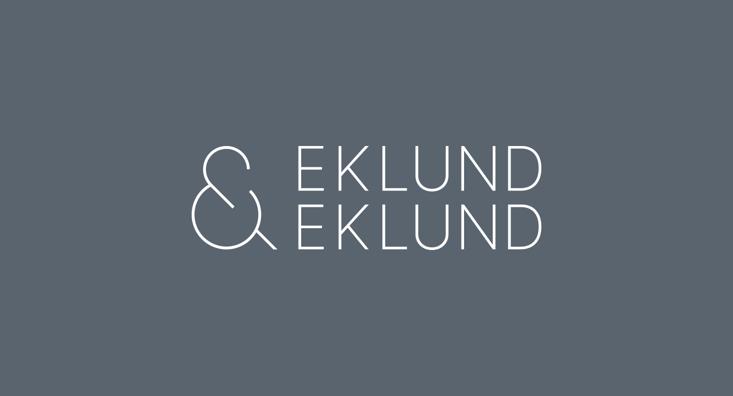 Eklund & Eklunds nya logotyp.